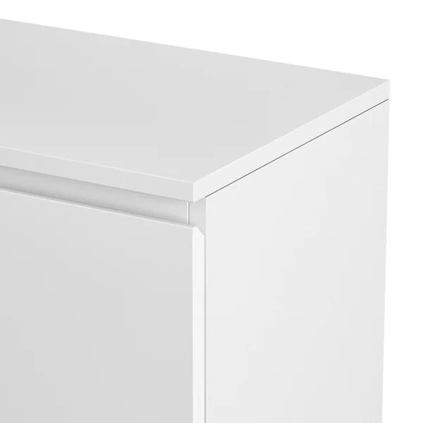 White Allera 18.9'' Tall Nightstand Rustic Style Perfect for Bedside