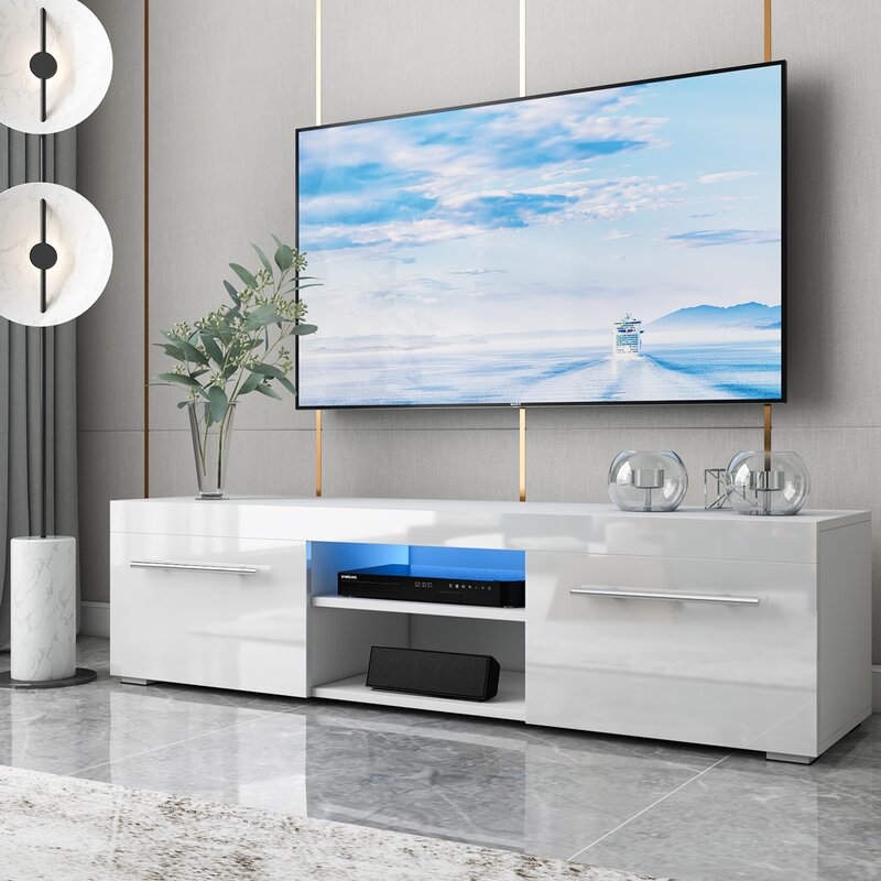 TV Stand for TVs up to 58" Modern Design Bright Neat Clean