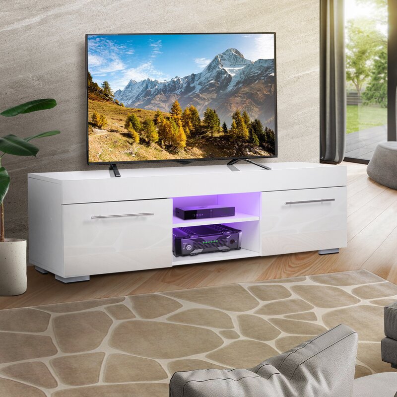 TV Stand for TVs up to 58" Modern Design Bright Neat Clean