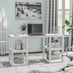 White Allisun Desk More Substantial Yet Elegant Indoor Design