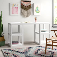White Allisun Desk More Substantial Yet Elegant Indoor Design