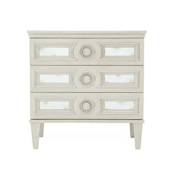 Allure 30'' Tall 3 - Drawer Bachelor's Chest in Manor White/Silver Luster