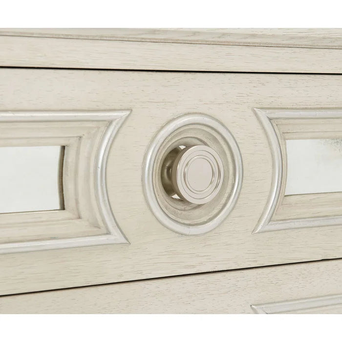Allure 30'' Tall 3 - Drawer Bachelor's Chest in Manor White/Silver Luster
