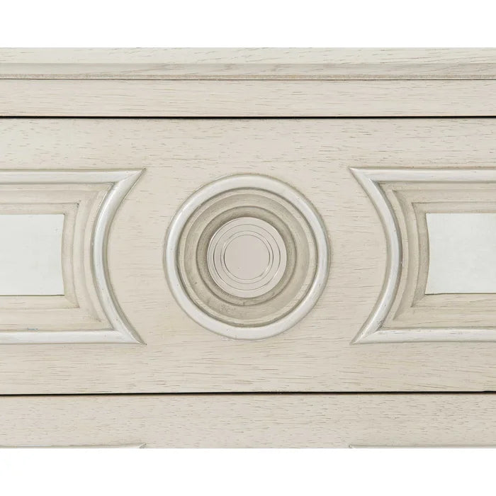 Allure 30'' Tall 3 - Drawer Bachelor's Chest in Manor White/Silver Luster
