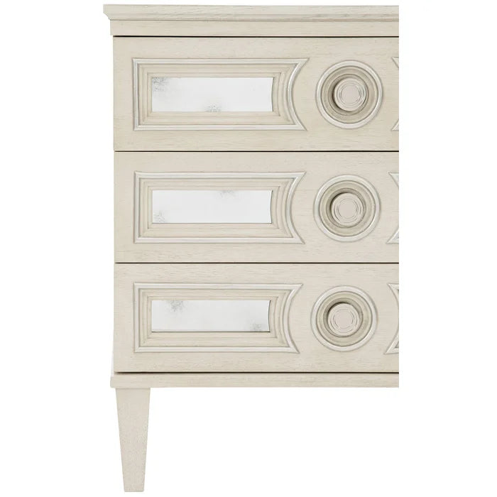 Allure 30'' Tall 3 - Drawer Bachelor's Chest in Manor White/Silver Luster