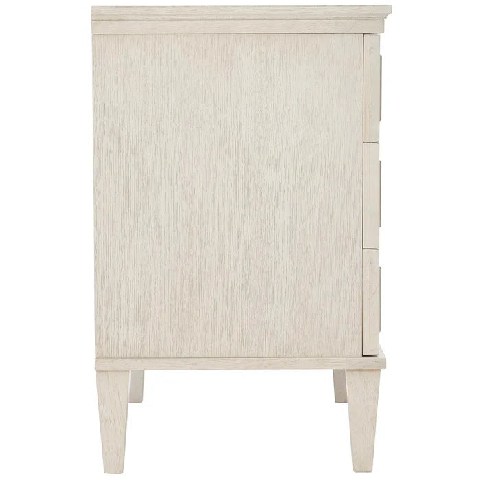 Allure 30'' Tall 3 - Drawer Bachelor's Chest in Manor White/Silver Luster