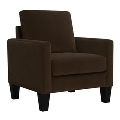 Polyester Mid-Century Arm Chair - Brown Perfect Relaxingideal for Small Bedrooms, Spare Bedrooms, Apartments. Lofts, and Living Room