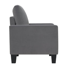 Polyester Mid-Century Arm Chair - Grey Perfect Relaxing Ideal for Small Bedrooms, Spare Bedrooms, Apartments. Lofts, and Living Room