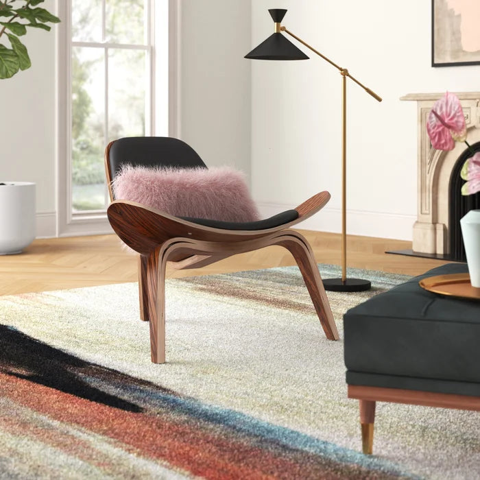 Rosewood 36.2'' Wide Lounge Chair Mid-Century Modern Chair