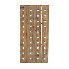 57" H x 21" W x 4" D Brown Aloyse Solid Wood Wall Mounted Wine Bottle Rack Display and Organize your Wine Bottles