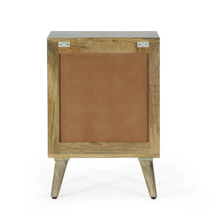 Alphine 26'' Tall 3 - Drawer Nightstand in Light Brown