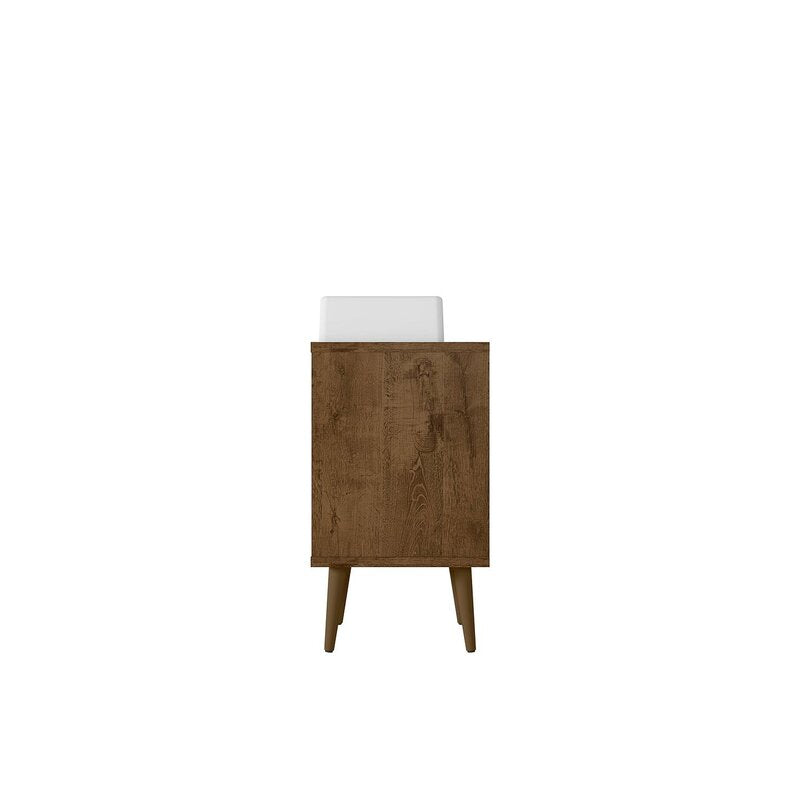 Single Bathroom Vanity Set Concealed Storage is Perfect For Tucking Away Toiletries, Tissues, Diffusers Open Shelving Displays