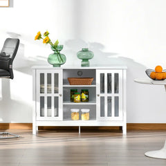 White Alvaro 43'' Wide Server Adjustable Shelves with Cable Management