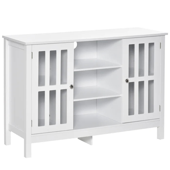 White Alvaro 43'' Wide Server Adjustable Shelves with Cable Management