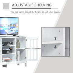 White Alvaro 43'' Wide Server Adjustable Shelves with Cable Management