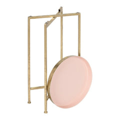 Tray Top Cross Legs End Table Stylish Contemporary Style Coated in Gold