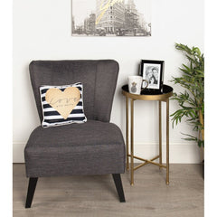 Tray Top Cross Legs End Table Stylish Contemporary Style Coated in Gold