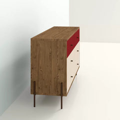 Red Alviso 6 Drawer 59.06'' W Double Dresser Offer Plenty Storage Space