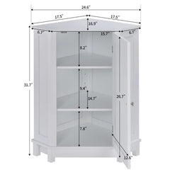 Alyannah 17.5'' W x 31.69'' H x 17.5'' D Free-Standing Bathroom Cabinet