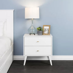 Alyssa 25'' Tall 2 - Drawer Nightstand Modern Design Perfect for Bedside