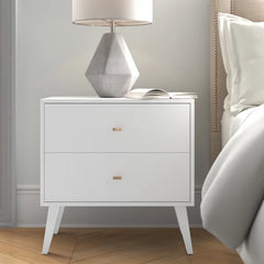 Alyssa 25'' Tall 2 - Drawer Nightstand Modern Design Perfect for Bedside