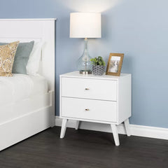 Alyssa 25'' Tall 2 - Drawer Nightstand Modern Design Perfect for Bedside