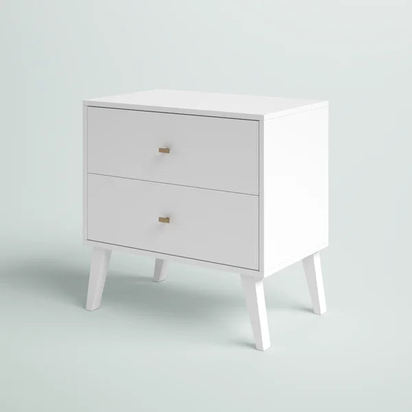 Alyssa 25'' Tall 2 - Drawer Nightstand Modern Design Perfect for Bedside