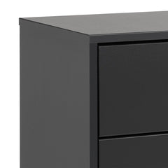 Black Alyssa 4 Drawer 37.5'' W Combo Dresser  Features a Modern Take on a Retro Look