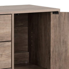 Drifted Gray Alyssa 4 Drawer 37.5'' W Combo Dresser Solid and Engineered Wood