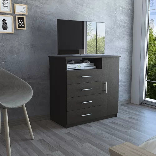 Amaran 4 Drawer 35.8'' W Combo Dresser Ultra Spacious Piece