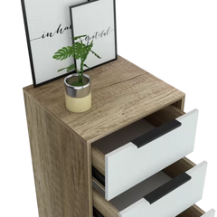 Light Oak White Amarande 5 Drawer 17.7'' W Lingerie Chest Design