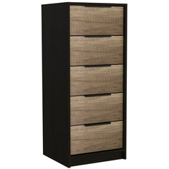 Smokey Oak/White Amarande 5 Drawer 17.7'' W Lingerie Chest