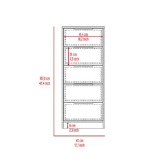 Light Oak White Amarande 5 Drawer 17.7'' W Lingerie Chest Design