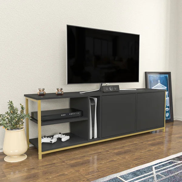 Black/Oak Amareyon TV Stand for TVs up to 70" Contemporary Design