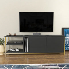 Black/Oak Amareyon TV Stand for TVs up to 70" Contemporary Design