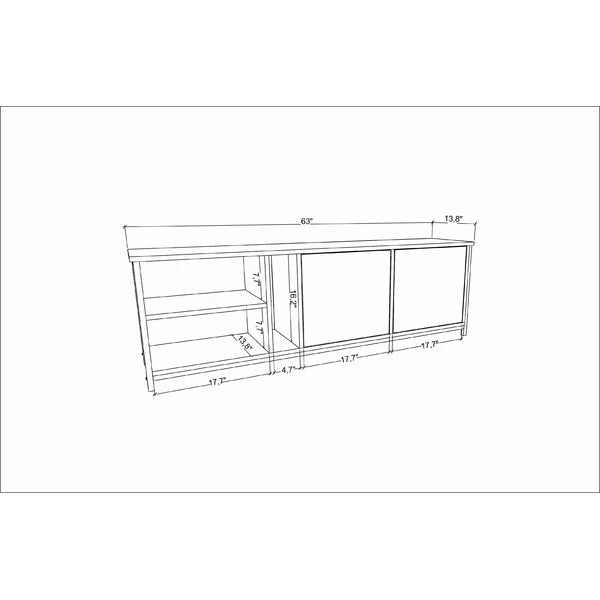 Black/Oak Amareyon TV Stand for TVs up to 70" Contemporary Design