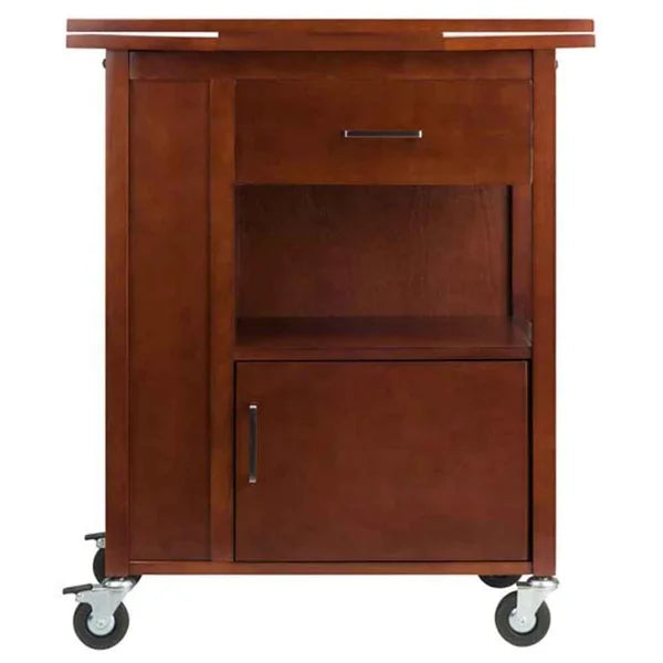Ameer 27.56'' Wide Rolling Kitchen Cart with Solid Wood Top