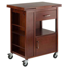 Ameer 27.56'' Wide Rolling Kitchen Cart with Solid Wood Top