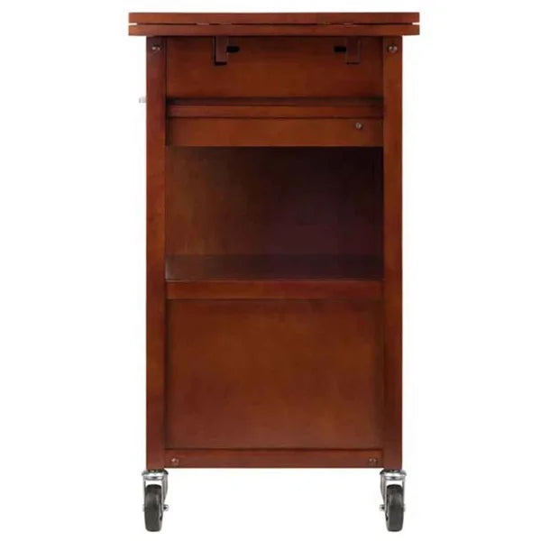 Ameer 27.56'' Wide Rolling Kitchen Cart with Solid Wood Top