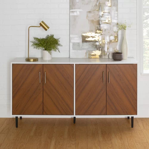 Acorn White Aminatou 58'' Wide Sideboard Mid Century Inspired Space