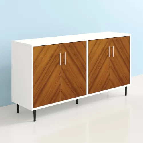 Acorn White Aminatou 58'' Wide Sideboard Mid Century Inspired Space
