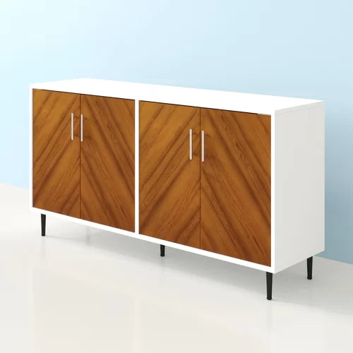 Acorn White Aminatou 58'' Wide Sideboard Mid Century Inspired Space
