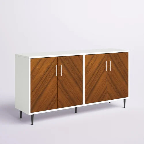 Acorn White Aminatou 58'' Wide Sideboard Mid Century Inspired Space