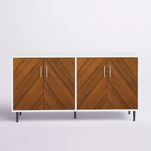 Acorn White Aminatou 58'' Wide Sideboard Mid Century Inspired Space