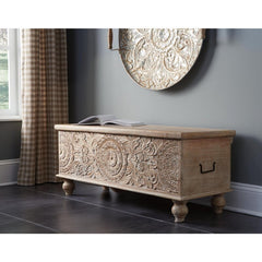 Wood Flip Top Storage Bench in your Living Room Bedroom or Entryway