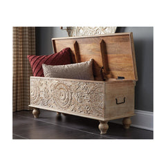 Wood Flip Top Storage Bench in your Living Room Bedroom or Entryway