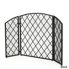 3-Panel Fireplace Screen Knight Home Black Fireproof Durability this Screen Features An Open Mesh Design