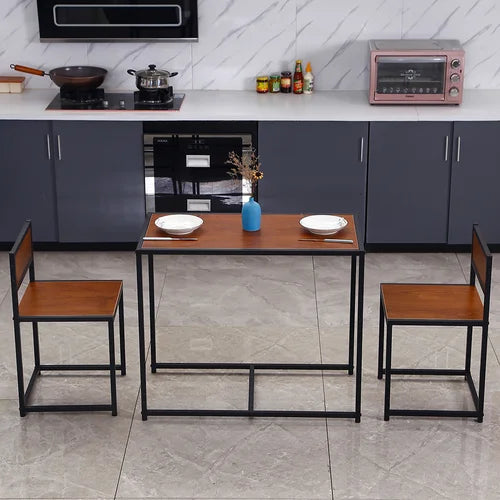 Wood Anabriana 2 Person Dining Set Rustic Dining Table Set