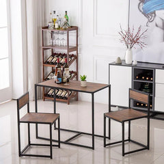 Wood Anabriana 2 Person Dining Set Rustic Dining Table Set