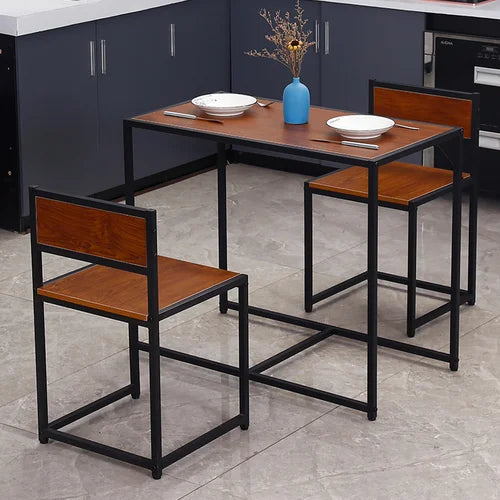 Wood Anabriana 2 Person Dining Set Rustic Dining Table Set